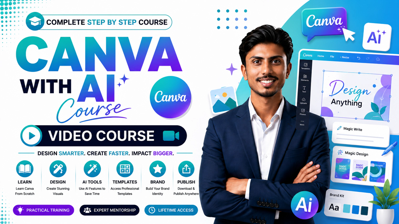 Canva with AI course cover